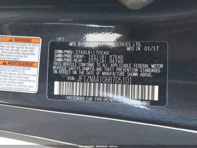 JF1ZNAA10H8705101 Toyota na