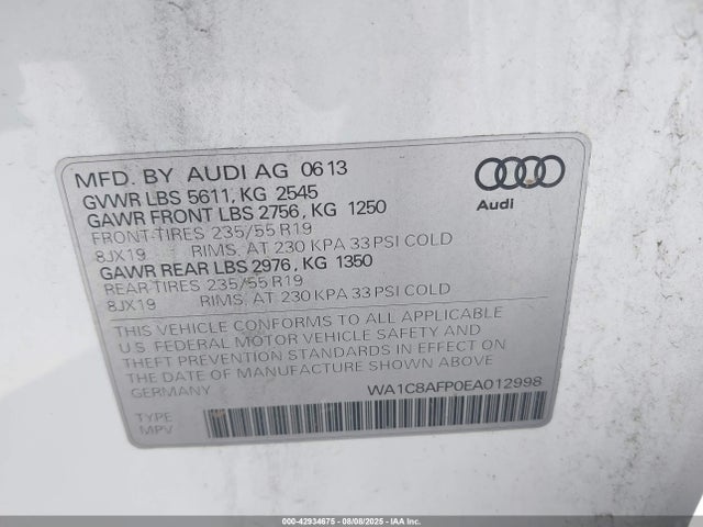 2014 AUDI Q5 HYBRID WA1C8AFP0EA012998 Photo 8