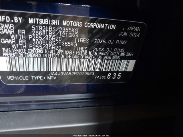 2024 MITSUBISHI OUTLANDER JA4J3VA82RZ079963 Photo 8