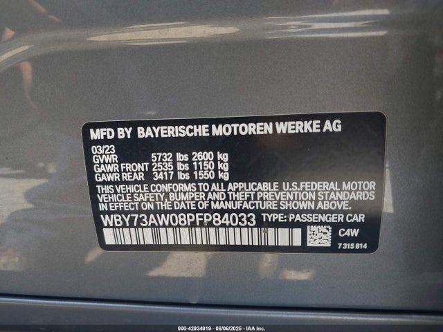 2023 BMW I4 WBY73AW08PFP84033 Photo 8