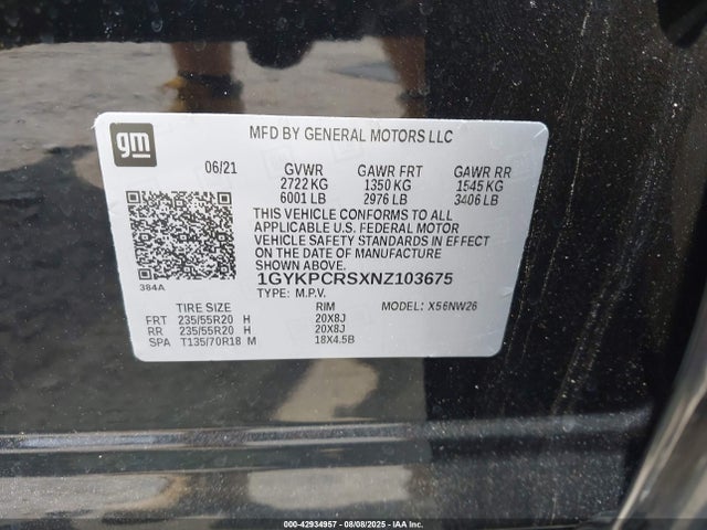 2022 CADILLAC XT6 1GYKPCRSXNZ103675 Photo 8