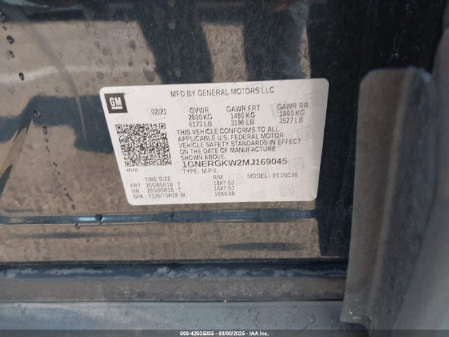 1GNERGKW2MJ169045 Chevrolet lfy