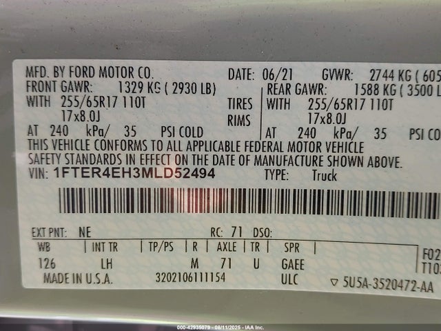 Ford 2021 2021 1FTER4EH3MLD52494 Image 9