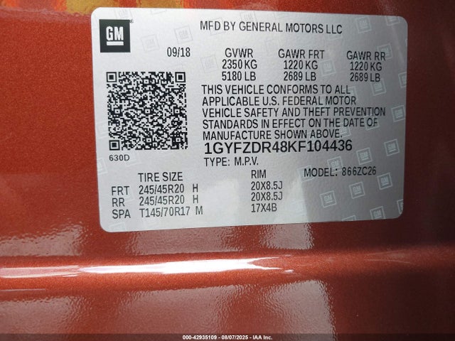2019 CADILLAC XT4 1GYFZDR48KF104436 Photo 8