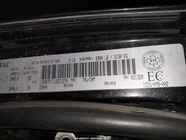 RAM 1500 2018 1C6RR7KT1JS271370 Image 9