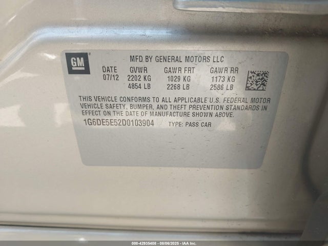 2013 CADILLAC CTS 1G6DE5E52D0103904 Photo 8