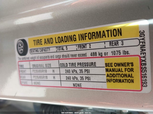 2011 CADILLAC SRX 3GYFNAEYXBS516193 Photo 8
