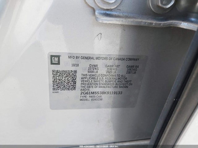 2019 CADILLAC XTS 2G61M5S38K9119133 Photo 8