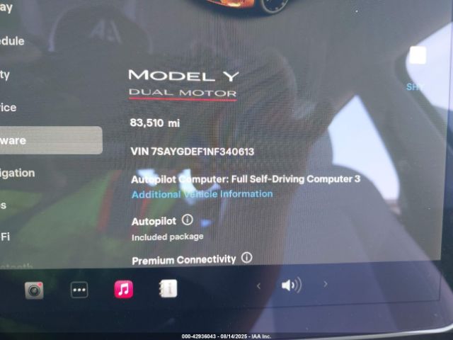 2022 TESLA MODEL Y 7SAYGDEF1NF340613 Photo 6