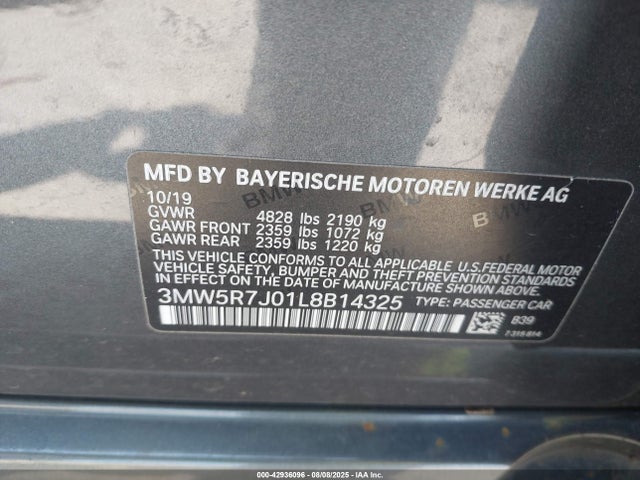3MW5R7J01L8B14325 BMW 330i Xdrive