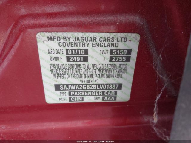 2011 JAGUAR XJ SAJWA2GB2BLV01887 Photo 8
