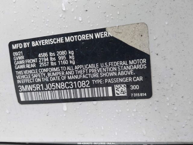2022 BMW 330I 3MW5R1J05N8C31082 Photo 8