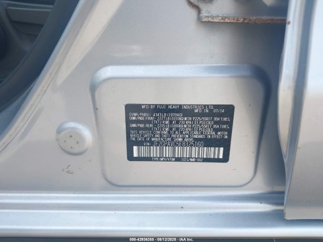Subaru 2.0l na 2014 JF2GPAVC5E8325160 Image 9