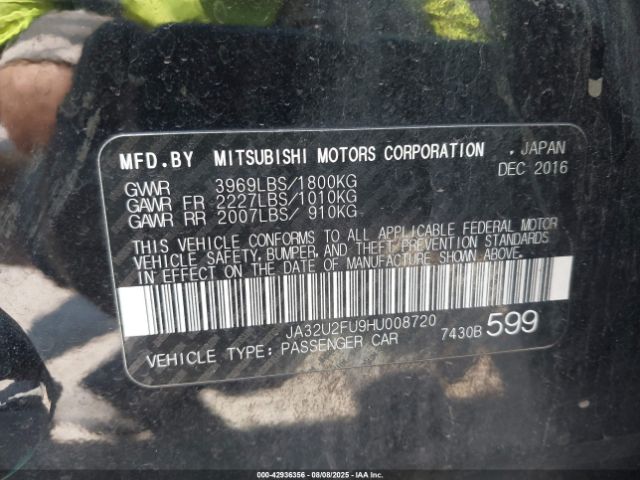 2017 MITSUBISHI LANCER JA32U2FU9HU008720 Photo 8