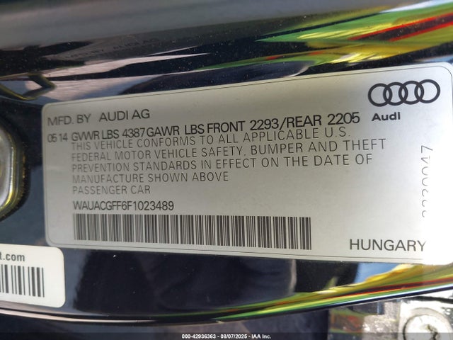 2015 AUDI A3 WAUACGFF6F1023489 Photo 8
