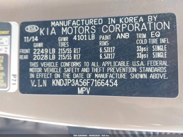 KIA dohc gdi nu 2015 KNDJP3A56F7166454 Image 9