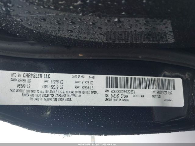 2009 CHRYSLER 300C 2C3LK63T29H602363 Photo 8