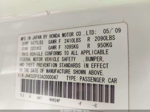 2010 ACURA TSX JH4CU2F63AC000047 Photo 8