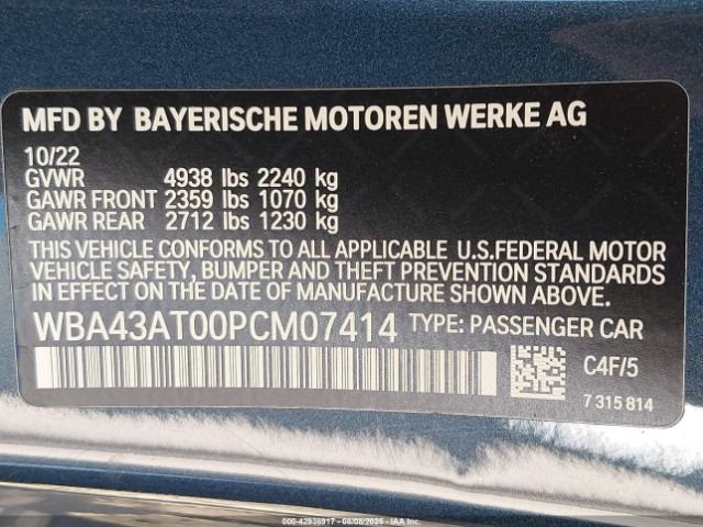 2023 BMW 430I WBA43AT00PCM07414 Photo 8