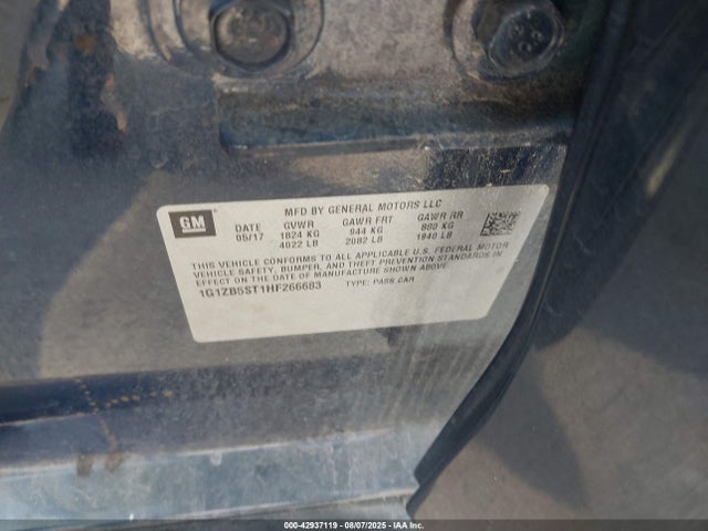 1G1ZB5ST1HF266683 Chevrolet lfv - di: direct injection, vvt: variable valve timing, gen 1