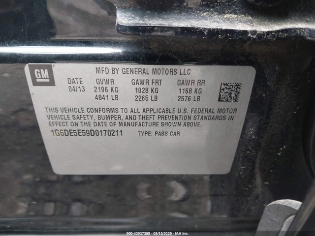 2013 CADILLAC CTS 1G6DE5E59D0170211 Photo 8