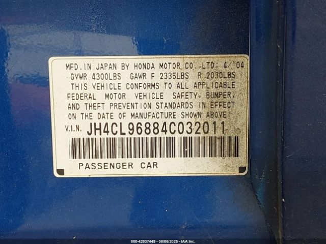 2004 ACURA TSX JH4CL96884C032011 Photo 8