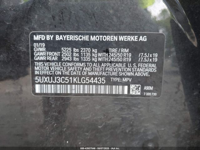 2019 BMW X4 5UXUJ3C51KLG54435 Photo 8