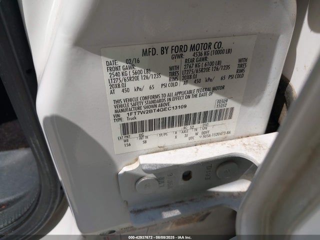Ford 2016 2016 1FT7W2BT4GEC13109 Image 9