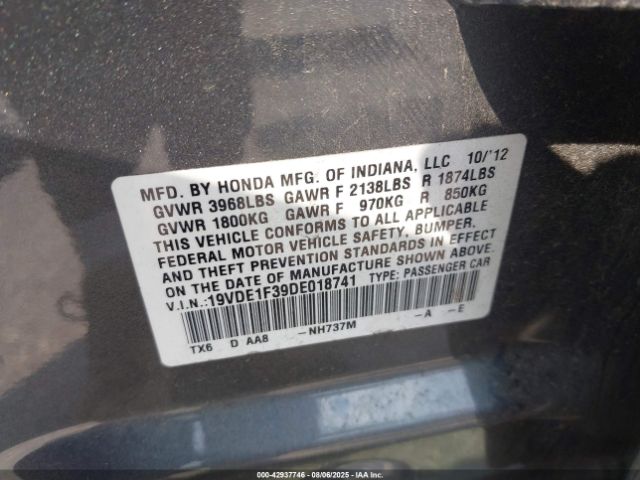 2013 ACURA ILX 19VDE1F39DE018741 Photo 8