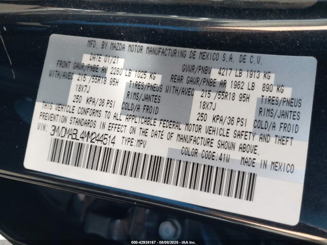 Mazda py 2021 3MVDMABL4MM244514 Image 9