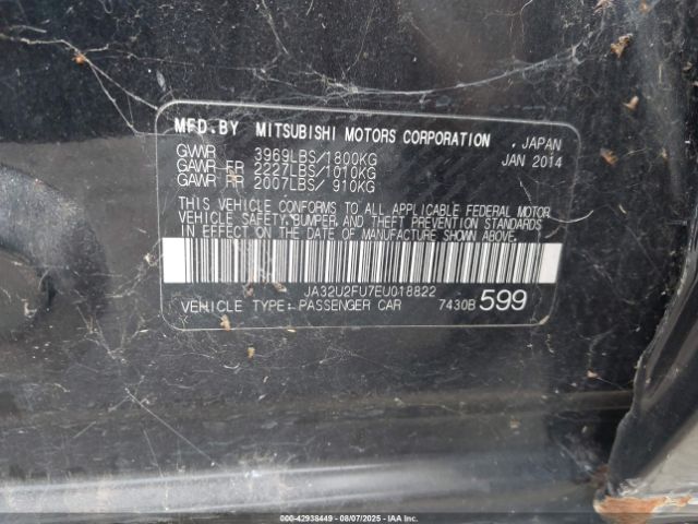 2014 MITSUBISHI LANCER JA32U2FU7EU018822 Photo 8