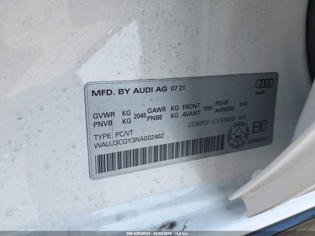 2022 AUDI S3 WAUJ3CGY3NA002462 Photo 8