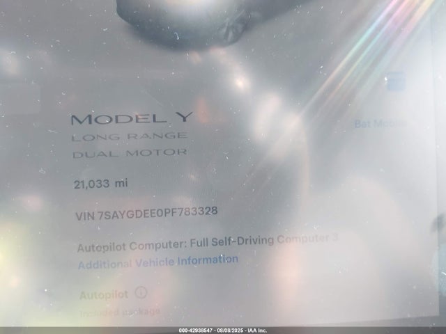 2023 TESLA MODEL Y 7SAYGDEE0PF783328 Photo 6