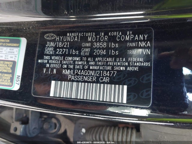 Hyundai mpi nu pe 2022 KMHLP4AG0NU218477 Image 9