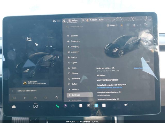 2019 TESLA MODEL 3 5YJ3E1EA0KF304598 Photo 6