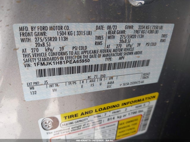 1FMJK1H81PEA65950 Ford gtdi-standard