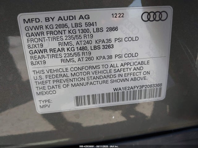 2023 AUDI Q5 WA1E2AFY3P2083368 Photo 8