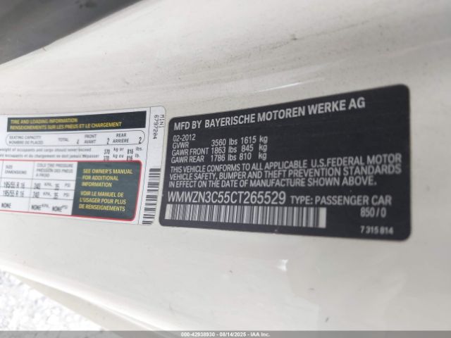 2012 MINI COOPER WMWZN3C55CT265529 Photo 8