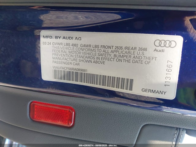2024 AUDI A5 SPORTBACK WAUFACF56RA089881 Photo 8