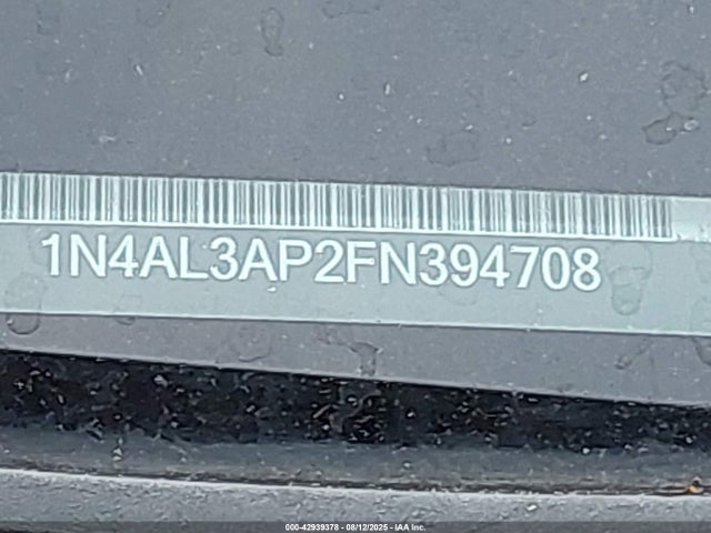 Продаж на аукціоні авто 2015 Nissan Altima 2.5 S, vin: 1N4AL3AP2FN394708, номер лоту: 42939378