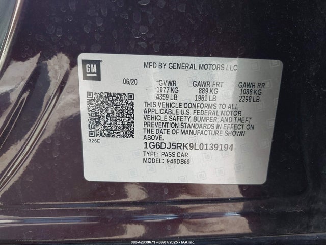 2020 CADILLAC CT4 1G6DJ5RK9L0139194 Photo 8