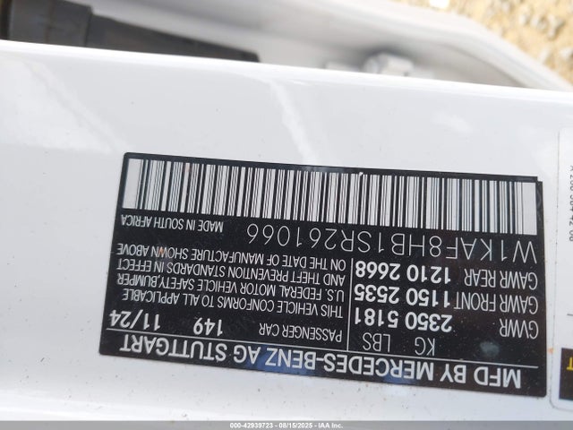 W1KAF8HB1SR261066 Mercedes-Benz m139