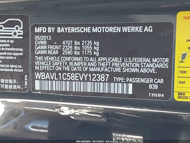 WBAVL1C58EVY12387 BMW X1