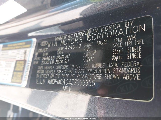 KIA gdi theta ii 2018 KNDPMCAC4J7333355 Image 9