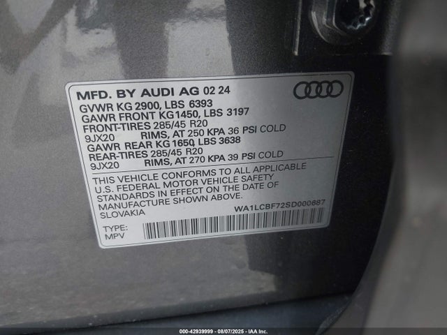 2025 AUDI Q7 WA1LCBF72SD000687 Photo 8