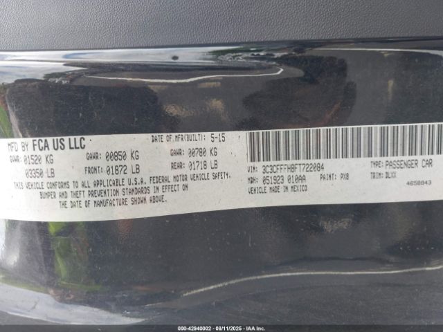 2015 FIAT 500 3C3CFFFH8FT722084 Photo 8