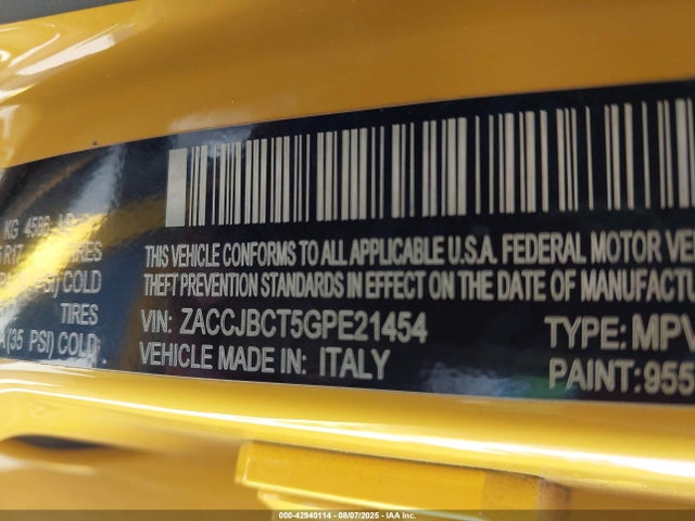 ZACCJBCT5GPE21454 Jeep Renegade