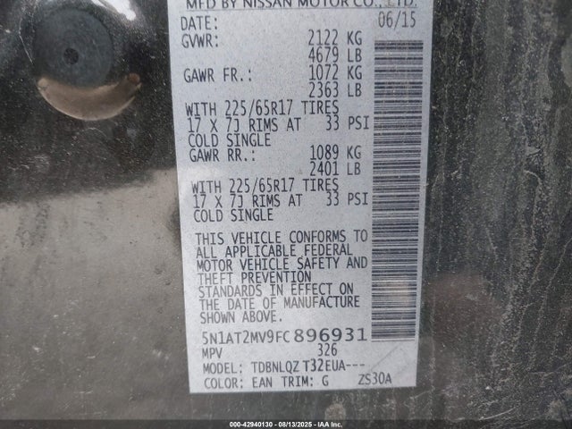 Nissan 2015 2015 5N1AT2MV9FC896931 Image 9
