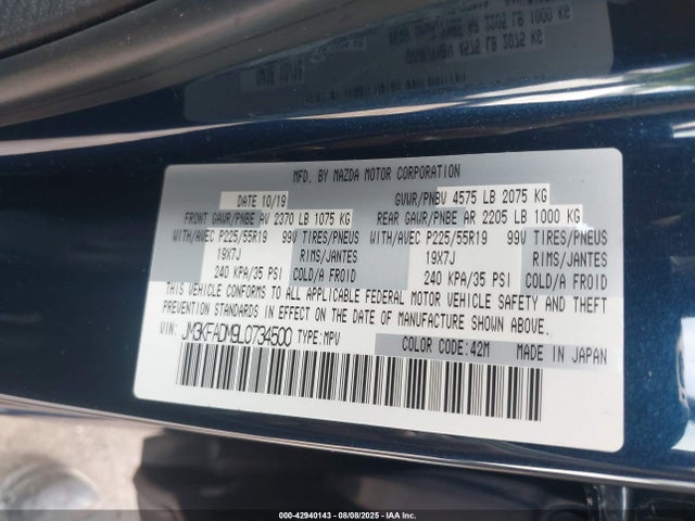 Mazda py cylinder deactivation 2020 JM3KFADM9L0734500 Image 9