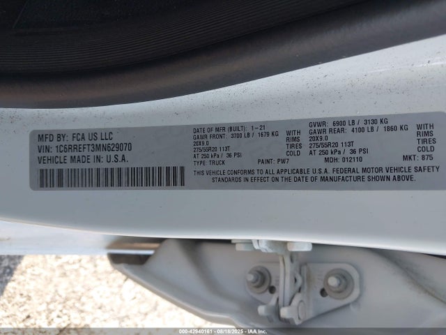 1C6RREFT3MN629070 RAM 1500